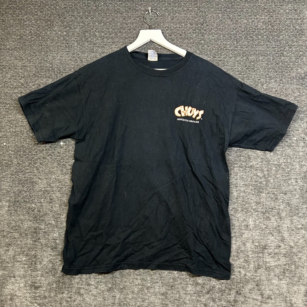 Gildan Chuys Mesquite Broiler T-Shirt Mens Large Black Good Bike Night Graphic